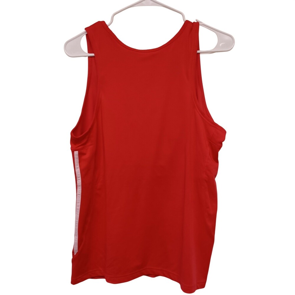 Adidas Women's Red V Neck Sleeveless Performance Active Tank Top Size XL - Picture 8 of 9